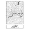 Moin Socks London Tea Towel/Drying Towel/Kitchen Towel with Map or