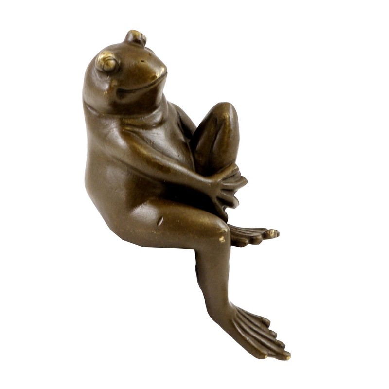 Vienna Bronze Sculpture - Funny Animal Character - Sitting Frog
