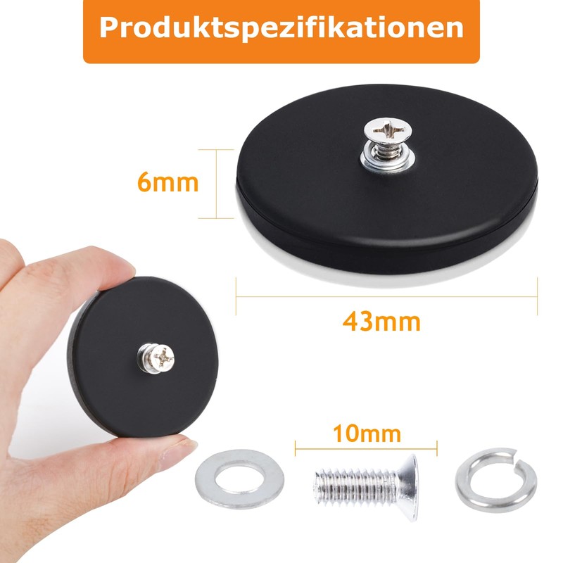 4Pack Strong Rubber Coated Mounting Magnets, 30LBS Anti-Scratch Mounting Magnets,