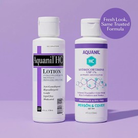 Aquanil HC Lotion, Calming Body Lotion, Anti-Itch Formula, Ideal for all Skin Types - Without Artificial Fragrance