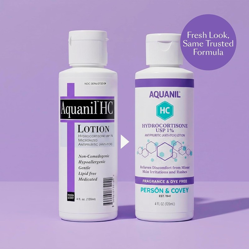 Aquanil HC Lotion, Calming Body Lotion, Anti-Itch Formula, Ideal for