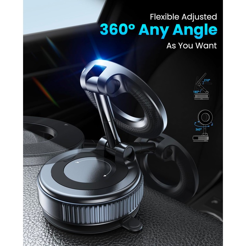 Jononser Magnetic Suction Cup Phone Mount for Magsafe, 360° Adjustable