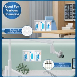 SEANADO Triple Glove Box Holder Wall Mount Glove Dispenser with Lid, 3 Compartments Hygiene Station Storage Box for Face Masks, Beard Nets, Hairnets, Plastic Bags, Shoe Cover - 16.5 x 10.2 x 3.5 inch