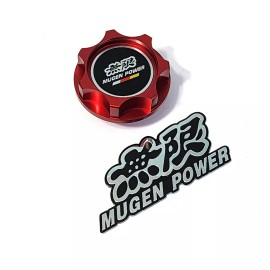 Unbranded RED ENGINE OIL CAP FOR HONDA & ACURA CIVIC EK9 ACCORD & MUGEN POWER EMBLEM 2 JDM