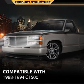 CNNELL Radio Stereo Dash Kit Beige w/Storage Pocket Compatible with Chevy Crew Cab Dually, Blazer Full Size 1992-1994/Fit 1988-1994 GMC Sierra Full Size Pickup