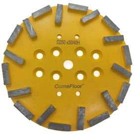 10 Inch Diamond Grinding Plate for Concrete Floor, 20 Segments Disc Compatible for Edco Husqvarna Blastrac MK Grinders, 30/40 Grit Hard Bond