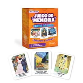 Menique. Juego de Memoria de Obras de Arte – 70 Tarjetas con Pinturas Famosas – 35 Pares – Juego Educativo Bilingüe para Niños y Adultos