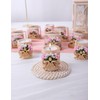 Ju's Favors Wooden Candle Holders Set of 10 for Baptism