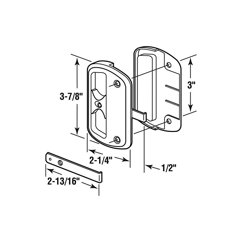 Slide-Co 121997 Sliding Screen Door Latch and Pull with Screws,