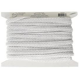 Expo International Inc. Trims by The Yard Alice Classic Woven Braid Trim, White (20 Yard Cut),IR1901WH-20