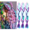Jumbo Braiding Hair Fiber Mix Four Silky Colorful Twist Braiding