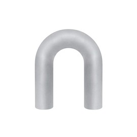 HPS AT180-175-CLR-25 6061 T6 Aluminum Elbow Pipe Tubing, 16 Gauge, 180 Degree U Bend, 1.75" OD, 0.065" Wall Thickness, 2.5" Center Line Radius