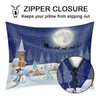 Winter Christmas Tree Satin Pillowcase for Hair and Skin,Snowman Santa