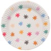 Folat 26861 Decoration White with Colourful Star Plate Starburst 23