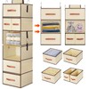 Hanging Closet Organizer 6-Shelf, Upgrade Hanging Shelves for Closet with