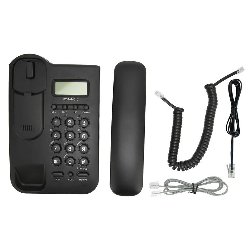 Desk Phone Caller ID Wall Mount Minimalist Corded House Phone