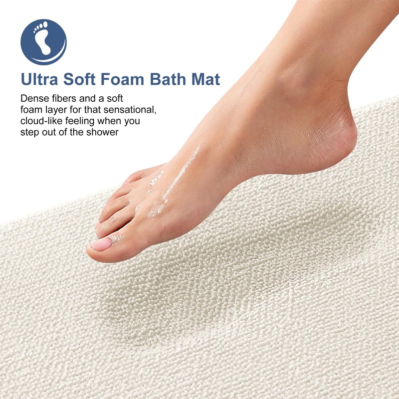 OLANLY Toilet Rugs U-Shaped 24x20, Extra Soft Absorbent Thick Memory