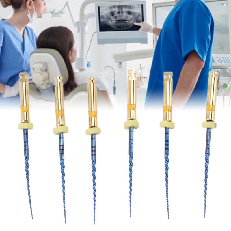 6pcs F1 Endodontic Canal Files Stretchy Metal Portable Rustproof Endodontic