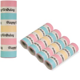 Happy Birthday Streamers Set, 5 Rolls with 9 Tears, Party Decoration for Birthday, Children's Birthday, Paper Snake Table, Paper Table Decoration, Birthday Party Decoration Wall, Paper Streamer