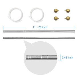 Tapestry Hanging Telescopic Rod 11-20 inch for Lightweight Aesthetic Tapestries Room Deco Scalable Wall Hanging Bar Banner Hanger Pole 2 Pack