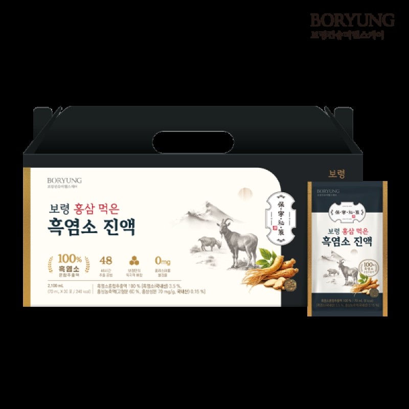 Boryeong Red Ginseng-Fed Black Goat Extract 70ml x 30 pouches,