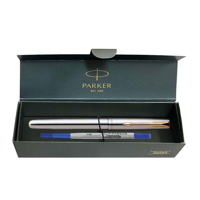 Parker Frontier Stainless Steel Gt Roller Ball Pen