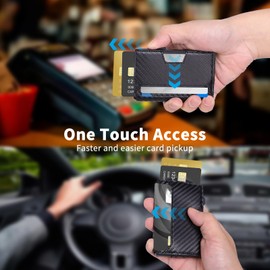 EOAMGO Wallet for Men, RIFD Card Holder Wallet with Money Clip & ID Window, Magnetic Slim Wallet Pop Up Wallets for Men Card Wallet Men Credit Card Holders for Men Hold Up to 12 Cards（Black）