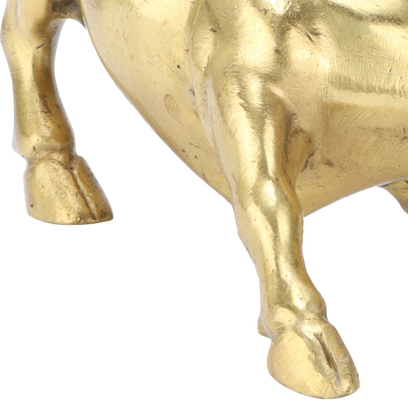 Wall Street Copper Bull Brass Animal Statue Artwork Desktop Decoration