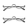 COVESATO Half Reading Glasses, Half Lens Frame Metal Readers for