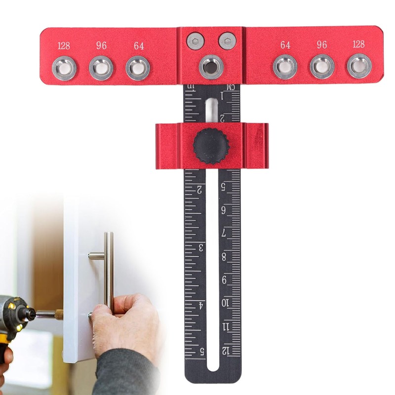 Cabinet Hardware Jig Aluminum Alloy Drawer Pull Drill Guide Adjustable