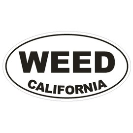 Generic Weed California Oval Bumper Sticker D2839 Euro Oval