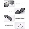 Dollger Square Oversized Sunglasses for Women Men Fashion Big Black