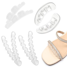 Morices 4ペア 前足クッションパッド ステッカー、滑り止め ゲル 自己接着 ヒールグリップ 中足骨パッド フットクッションのボール サンダル ビーチサンダル ハイヒール用 ショックと痛みを和らげる