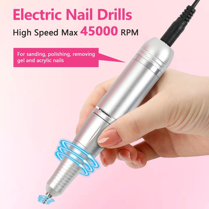 ANGNYA Nail Drill Electric File Machine Set for Gel &