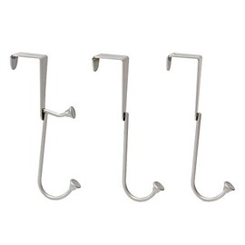 4 Combo Over The Door Hooks Premium Organizer Sturdy Holder Coat Towel Home Bathroom (White, 1 Set)