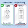 LUXE Bidet 7/8" x 7/8" x 1/2" Shut-Off Valve T-Adapter