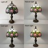 XPHMXP Tiffany Lamp 3-Way Dimmable Table Lamp Pink Tulip Stained