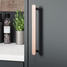 The Hairpin Leg Co. [HLC] Pull Handles - Modern Furniture Hardware - Cupboard Cabinet Handles Drawer Pulls [Bar Trim/260mm/Satin Copper]