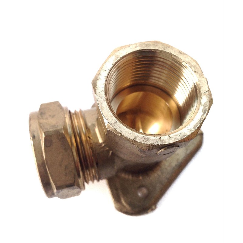 22mm x 3/4" Compression Wallplate Elbow