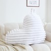 WERDIM Reading Pillow for Sitting in Bed, Faux Fur Back