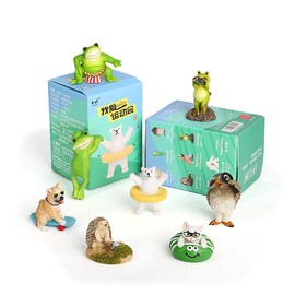 Volnau Animal Figurines Toys 8PCS I Love Sport Mystery Box Figures Collectibles for Toddlers Decoration Gift Anime Blind Suprise Box (XX002)
