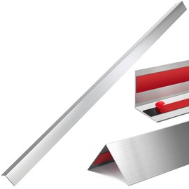 Therwen 10 Pcs 304 Stainless Steel Wall Corner Guards 2 x 2 x 36 Inch Self Adhesive Heavy Duty Corner Protector Trim with 90 Degree Angle for Wall Protection Metal Edge Guard