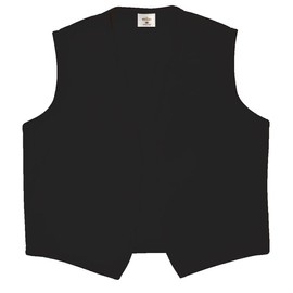 REXZO Unisex Vest No Pocket No Buttons– Made in The USA - Black, Large