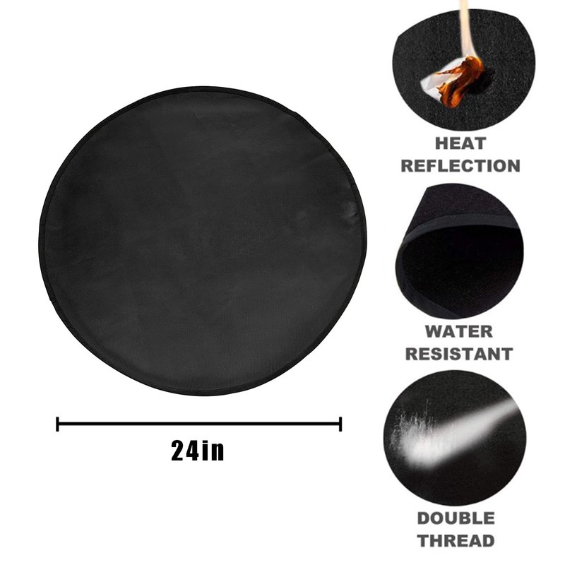 JasCherry Fire Bowl Mat, Fire Pit Mat, 3 Layers, Large,