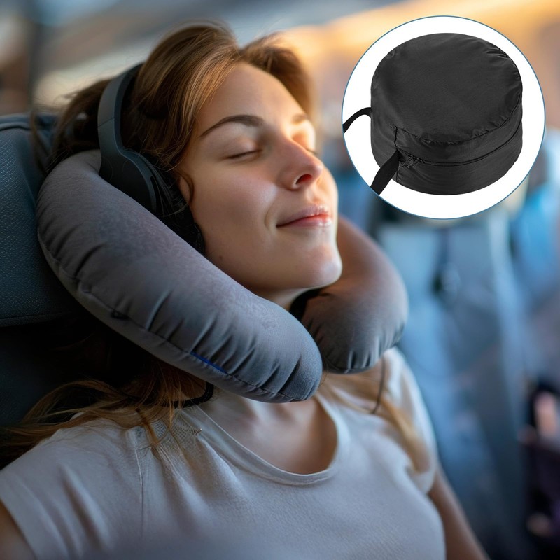 DOPENSPI Travel Neck Pillow Bag, Compact Neck Carrying Bag Pillow