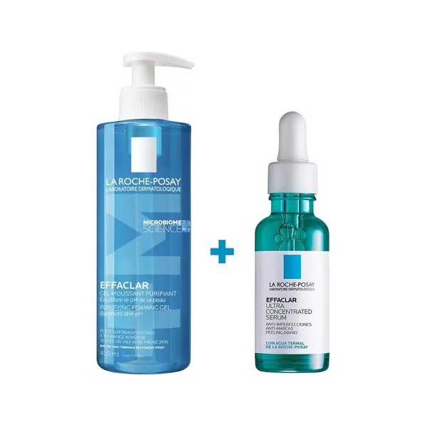Gel Limpiador Purificante + Effaclar Sérum Ultra Concentrado La Roche-Posay