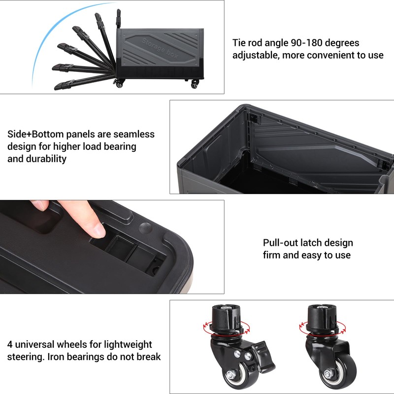 XCBYT Storage Bins with Wheels - Rolling Carts with Wheels