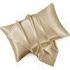 Yorkshire Bedding Champagne Satin Pillow Cases 4 Pack for Hair