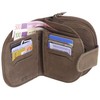 Harrys-Collection Half Round Women's Purse in Vintage Brown with Feather,