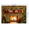 Aisnyho Christmas Backdrop Xmas Fireplace Backdrops Red Sock Gifts for